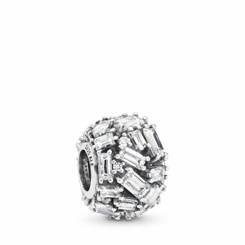 Pandora Chiselled Elegance Charm Ireland - Sterling Silver/Cubic Zirconia - 971306COK